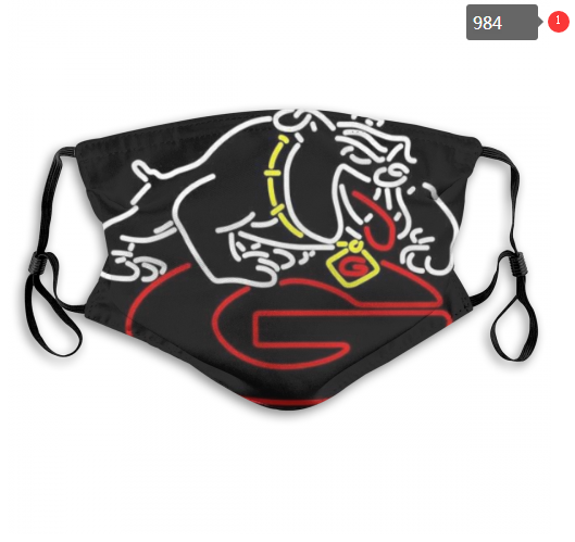 NCAA Georgia Bulldogs #2 Dust mask with filter->ncaa dust mask->Sports Accessory